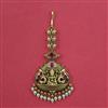 Antique Temple Tikka with Matte Gold Plating