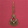 Antique Temple Tikka with Matte Gold Plating