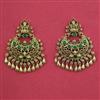 Antique Temple Earring with Matte Gold Plating
