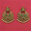 Antique Temple Earring with Matte Gold Plating