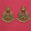 Antique Temple Earring with Matte Gold Plating