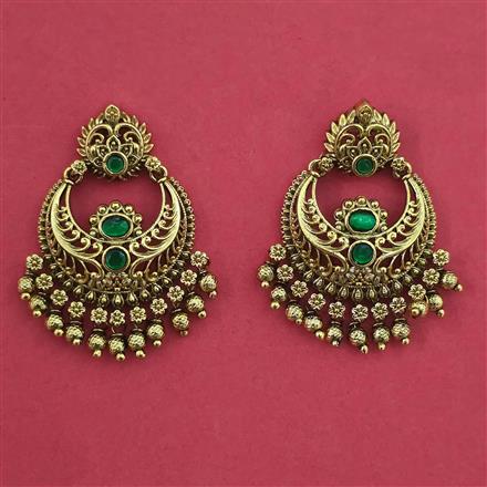Antique Chand Earring with Matte Gold Plating