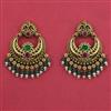 Antique Chand Earring with Matte Gold Plating