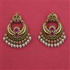 Antique Chand Earring with Matte Gold Plating