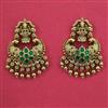 Antique Temple Earring with Matte Gold Plating