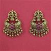 Antique Temple Earring with Matte Gold Plating