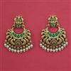 Antique Temple Earring with Matte Gold Plating