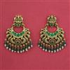 Antique Temple Earring with Matte Gold Plating