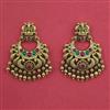 Antique Temple Earring with Matte Gold Plating