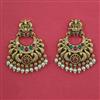 Antique Temple Earring with Matte Gold Plating