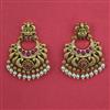 Antique Temple Earring with Matte Gold Plating