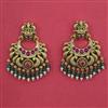 Antique Temple Earring with Matte Gold Plating