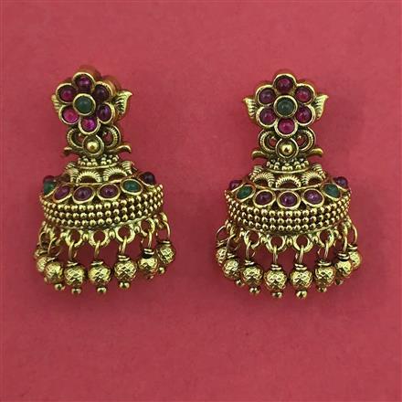 Antique Classic Earring with Matte Gold Plating
