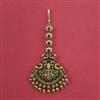 Antique Temple Tikka with Matte Gold Plating