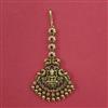 Antique Temple Tikka with Matte Gold Plating
