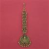 Antique Temple Tikka with Matte Gold Plating