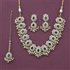 Antique Pearl Necklace with Mehndi Plating