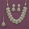 Antique Pearl Necklace with Mehndi Plating