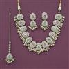 Antique Pearl Necklace with Mehndi Plating