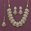 Antique Pearl Necklace with Mehndi Plating