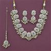 Antique Pearl Necklace with Mehndi Plating