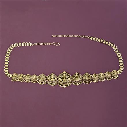 Antique Temple Belt with Matte Gold Plating