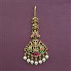 Antique Temple Tikka with Matte Gold Plating