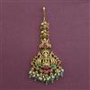 Antique Temple Tikka with Matte Gold Plating