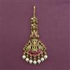 Antique Temple Tikka with Matte Gold Plating