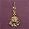 Antique Temple Tikka with Matte Gold Plating
