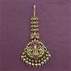 Antique Temple Tikka with Matte Gold Plating