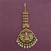 Antique Temple Tikka with Matte Gold Plating