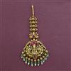 Antique Temple Tikka with Matte Gold Plating