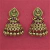Antique Temple Earring with Matte Gold Plating