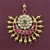 Antique Chand Hair Brooch with Matte Gold Plating