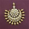Antique Chand Hair Brooch with Matte Gold Plating