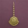 Antique Plain Gold Tikka with Matte Gold Plating