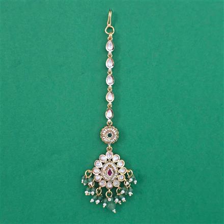 Antique Pearl Tikka with Matte Gold Plating