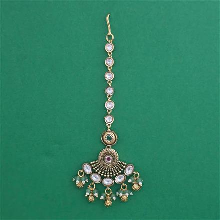 Antique Chand Tikka with Matte Gold Plating