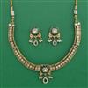 Antique Pearl Necklace with Matte Gold Plating