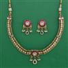 Antique Pearl Necklace with Matte Gold Plating