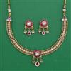 Antique Pearl Necklace with Matte Gold Plating