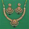 Antique Pearl Necklace with Matte Gold Plating