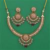 Antique Pearl Necklace with Matte Gold Plating