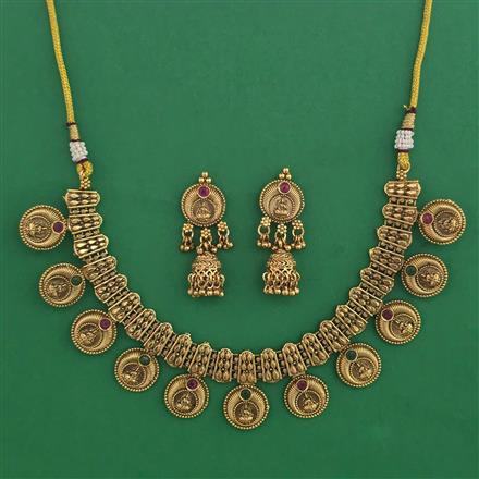 Antique Temple Necklace with Gold Plating