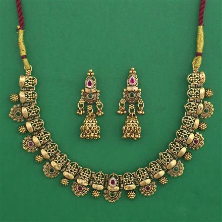 Antique Ashtapailu Necklace with Gold Plating