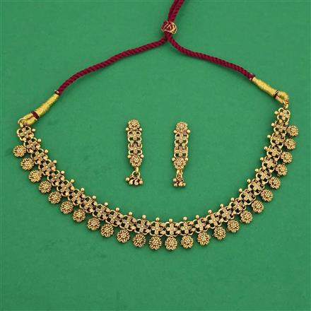 Antique Ashtapailu Necklace with Gold Plating
