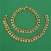 Antique Plain Gold Payal with Gold Plating