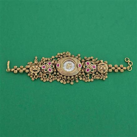 Antique Animal Watch with Matte Gold Plating
