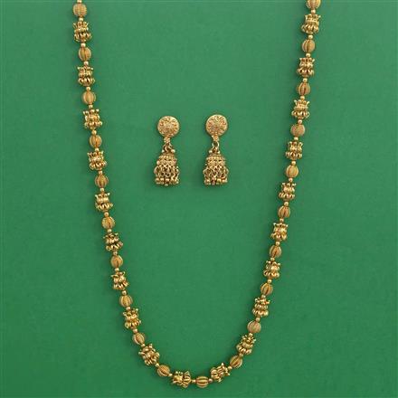 Antique Plain Gold Mala with Gold Plating